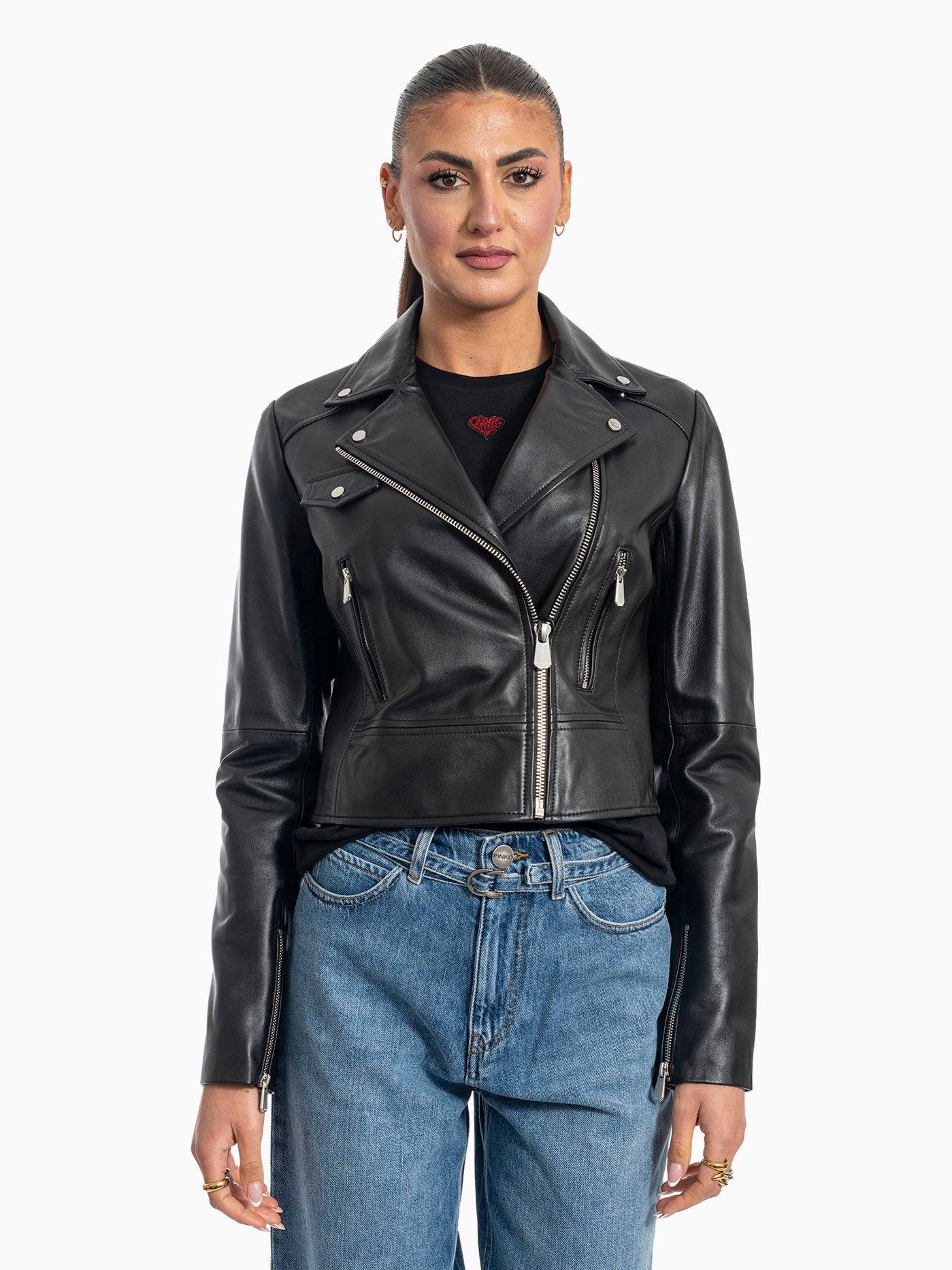 GIUBBINO PELLE PINKO 106247-A32I